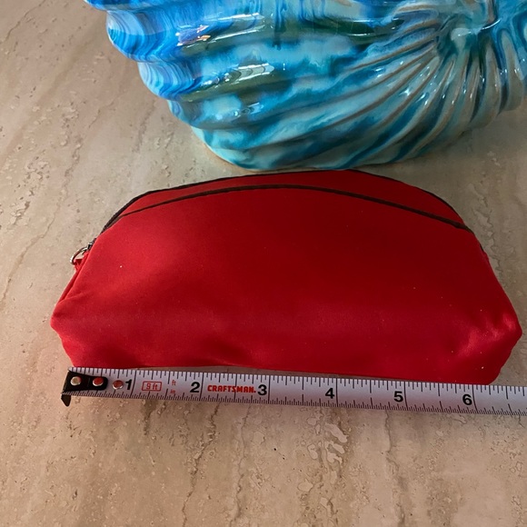 LAST CHANCE Red and Brown Cosmetic Bag - Picture 3 of 4